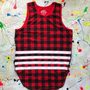 Plaid and striped shirt